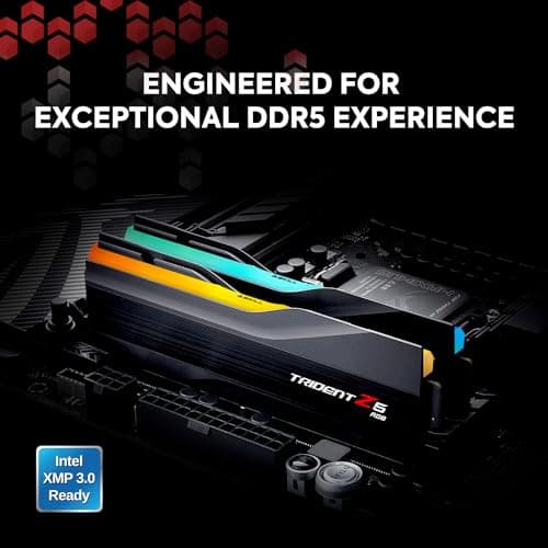G.Skill Trident Z5 RGB Series (Intel XMP) 32GB (2X 16GB) 288-pin SDRAM DDR5 7200 CL34-45-45-115 1,40V Dual Channel Desktop Memory F5-7200J3445G16GX2-TZ5R. K (Matt B) Lack Bild 4