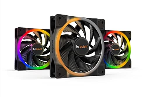 be quiet! Light Wings 120mm PWM Lüfter, ARGB-Beleuchtung, vielzählige Farben und Effekte, 18 ARGB LEDs, 7 geräuschoptimierte Lüfterblätter, hoher Airflow, sehr leiser Betrieb, langlebiges Rifle-Lager