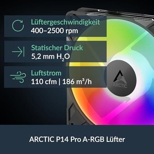 ARCTIC Liquid Freezer III Pro 420 A-RGB - 420 mm AIO CPU Kühler, Wasserkühlung, 38 mm Radiator, PWM-Pumpe, VRM-Lüfter, AMD AM5/AM4, Intel LGA1851/1700 Contact Frame - Schwarz schwarz Liquid Freezer III Pro 420 A-RGB Bild 7