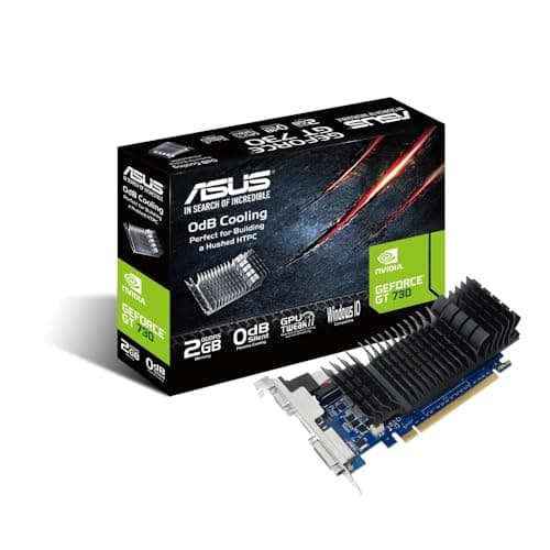 ASUS GeForce GT 730, 2GB GDDR5, Nvidia - Low-Profile-Grafikkarte (0dB Passivkühlung, GPU Tweak II, VGA, DVI, HDMI, GT730-SL-2GD5-BRK), 2 GB GDDR5 Grafikkarte (0dB Passivkühlung) Bild 2