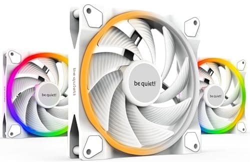 be quiet! Light Wings 140mm PWM High-Speed White 3er-Pack ARGB LED Lüfter, 2200 RPM, leise 31 dB(A), hoher Luftdruck, inkl. ARGB Hub, Weiß