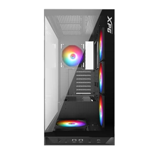 XPG by ADATA - Invader X - ATX Mid Tower Aquarium PC Case with 5 x ARGB Fans, VGA Support up to 400mm, CPU Cooler Support up to 175 mm, 1 x Riser Cable, 1 x GPU Holder - INVADERXMT-BKCWW Bild 8