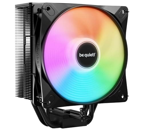 be quiet! Pure Rock 3 LX Luftkühler, sehr hohe Kühlleistung, 4 Hochleistungs-Heatpipes mit HDT-Technologie, Light Wings LX 120mm PWM- Lüfter, ARGB-Beleuchtung, vorinstallierte Montagebrücke