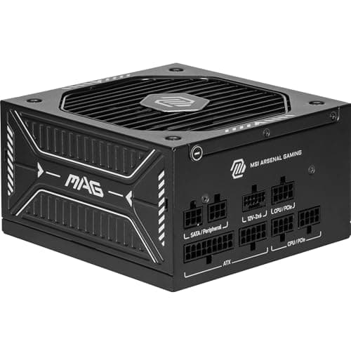 MSI MAG A650GLS PCIE5 Netzteil, 650W, 80 Plus Gold, ATX 3.1, PCIe 5.1 GPU Unterstützung, Native 12V-2x6, Zweifarbiger 12V-2x6 Anschluss, ATX PSU, Modulare Kabel 650W PCIE5 Bild 2