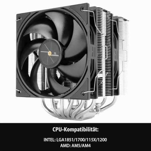Thermalright Peerless Assassin 120 Black V3 CPU Luftkühler, 6 Heatpipes Kühlkörper Kühler mit zwei TL-P12 PWM Lüftern,Top Cover Design,für AM4/AM5, Intel LGA 1851/1700/115X/1200 Bild 6
