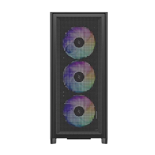 Air 2000 A-RGB Black Midi Tower PC-Gehäuse, Glas-Seitenfenster, 7 RGB-Lüfter, extremer Airflow, ASUS BTF & MSI Project Zero, PWM / 3- & 4-Pin, 420mm Radiator, E-ATX, ATX/mATX/ITX, USB-C Schwarz AIR 2000 Bild 8