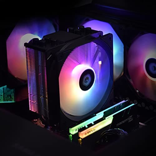 ID-COOLING SE-214-XT ARGB CPU-Kühler, 4 Heatpipes, CPU-Luftkühler, ARGB-Lichtsynchronisation mit Motherboard (5 V 3-poliger Stecker), CPU-Lüfter für Intel/AMD, LGA 1700 kompatibel Bild 6