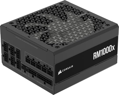 CORSAIR RM1000x Geräuscharmes Vollständig Modulares ATX-Netzteil – Zero RPM-Lüftermodus, ATX 3.1-Konform, PCIe 5.1-Unterstützung, Cybenetics Gold, Native 12V-2x6-Anschluss – Schwarz RMx (2024) ATX 3.1, PCIe 5.1 1000W Bild 2