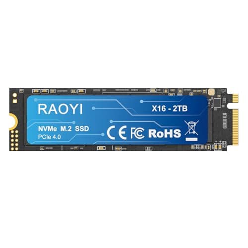RAOYI 2 TB NVMe Internes Solid State Drive M.2 2280 PCIe Gen4x4 SSD, bis zu 5000 MB/s, SLC-Cache, Speicher und Speichererweiterung für PS5 Laptop Desktop
