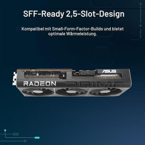 ASUS Prime Radeon™ RX 9070 OC Edition Grafikkarte (PCIe 5.0, HDMI/DP 2.1, 2.5-Slot Design, Axial-Tech-Lüfter, Dual-Kugellager, Dual-BIOS, GPU Guard) Bild 4