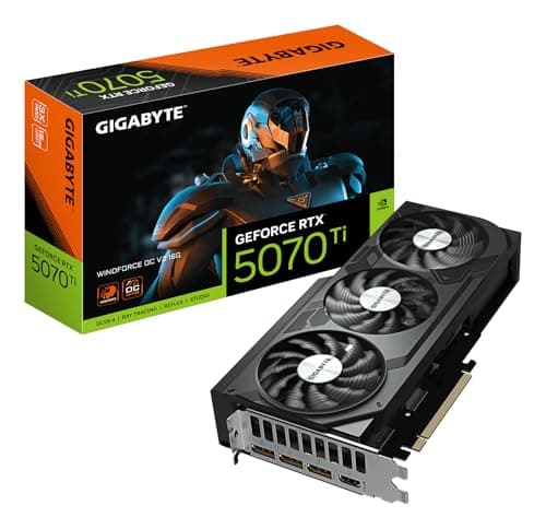 Gigabyte GeForce RTX 5070 Ti WINDFORCE OC V2 16G Grafikkarte - 16GB GDDR6, 256bit, PCI-E 5.0, 2497 MHz GPU-Takt, 3 x DisplayPort, 1 x HDMI, GV-N507TWF3OCV2-16GD
