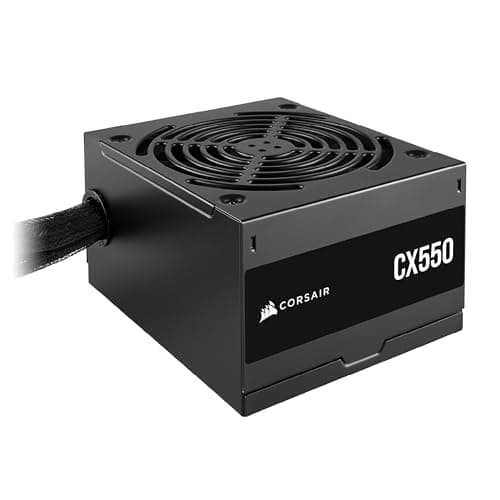 CORSAIR CX550 ATX 550W Netzteil - 80 Plus Bronze Zertifiziert - Geräuscharm - Ummantelte Kabel - Nicht Modular - EU - Schwarz Bild 2