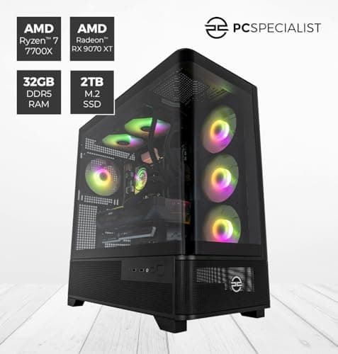PCSpecialist Extreme Gaming PC - AMD Ryzen 7 7700X 4,50 GHz 8-Core, 32 GB DDR5 RAM, 16 GB AMD Radeon RX 9070 XT, 2TB M.2 SSD, Windows 11 Ryzen 7 7700X RX 9070 XT Bild 4