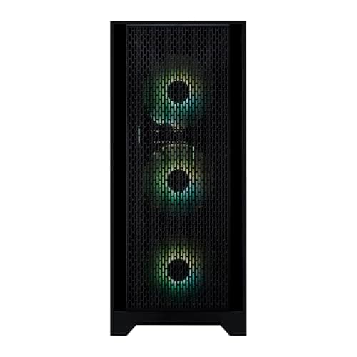 FROZN Aero A-RGB Gaming PC Gehäuse ATX MidiTower - 4X RGB 120mm Lüfter Vorinstalliert, 3X USB-A Front, Tempered Glass, Mesh-Front für Starken Airflow, SPCC-Stahl, Schwarz Aeroblack Bild 6