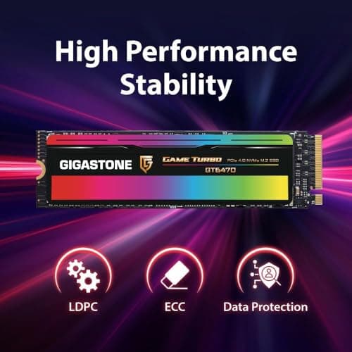 Gigastone M.2 SSD 4TB (4er-Pack) NVMe SSD Bis zu 7,300MB/s M.2 2280 PCIe Gen4 Ultraschnelle Interne Gaming SSD Laufwerk Spielen Videoschnitt Kompatibel mit Laptop und Desktop Speicher GT6470 Bild 8