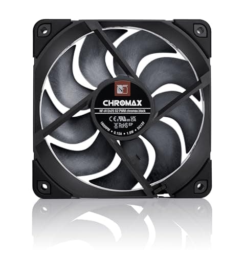 Noctua NF-A12x25 G2 PWM chromax.black, Leiser 120mm PC-Lüfter in Premium-Qualität, 4-Pin (Schwarz) Bild 8