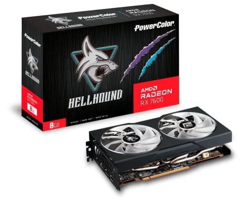 PowerColor Radeon RX 7600 Hellhound OC (8GB GDDR6/PCI Express 4.0/2695MHz/18000MHz) Bild 2
