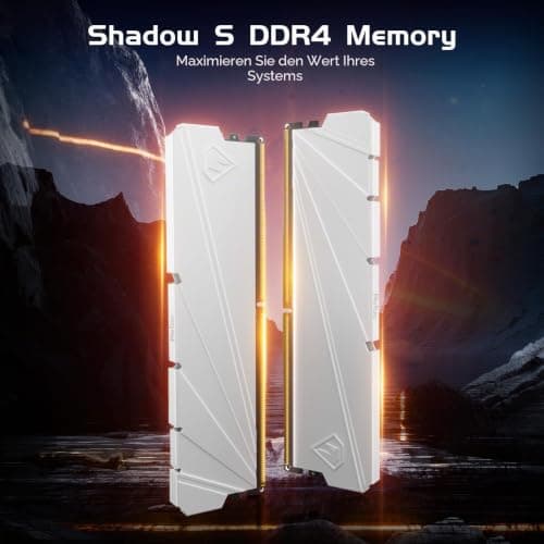 Netac DDR4 RAM 8GB 2666MHz Computer Desktop-Speicher DRAM C19 Gaming-Speicher 8GB Weiße Wärmeveste, Desktop-Speicher Weiß Bild 4