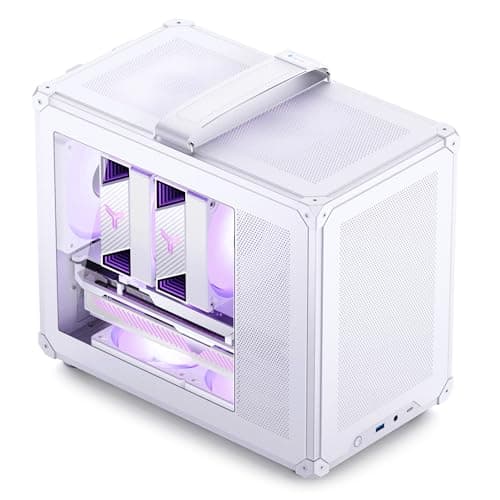 Jonsbo C6 MAX PC-Gehäuse Weiß – kompaktes mATX Case mit Tragegriff, Airflow-Mesh, Platz für GPU bis 335mm, CPU-Kühler bis 170mm, 5 Lüfterplätze Bild 6