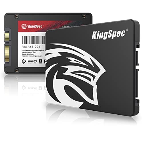 KingSpec 512GB 2.5" SATA Festplatte Intern SSD SATA 3 interne SSD 3D NAND Flash, 2.5 Zoll kompatibel mit Desktop/Laptop