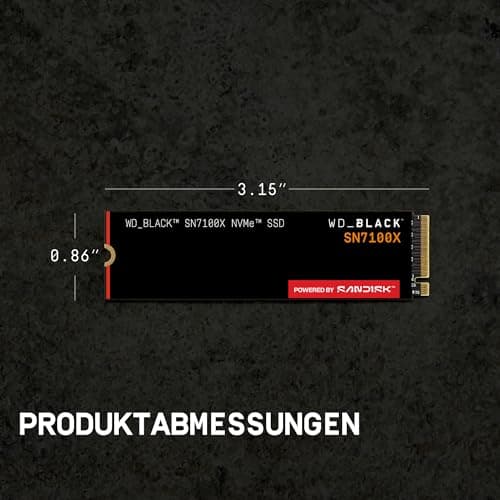WD_Black SN7100X NVMe SSD 2 TB (Speicher mit Lesegeschwindigkeiten bis zu 7.250 MB/s, Offiziell lizenzierter Speicher für ROG Xbox Ally (X) und PC, PCIe Gen4, 1 Monat Xbox Game Pass Ultimate) SSD 2TB Bild 8
