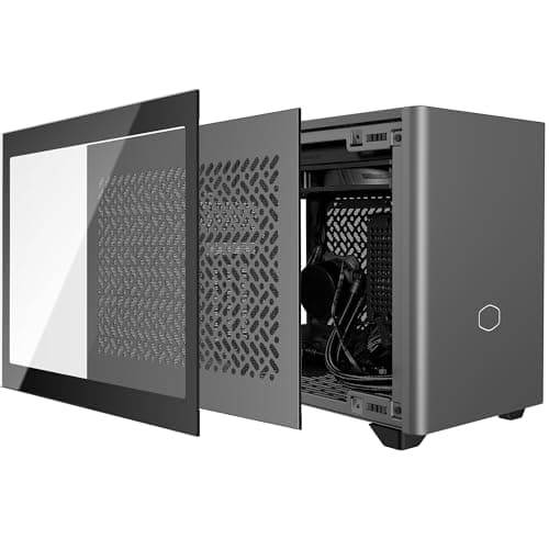 Cooler Master NR200P MAX V2 Mini-ITX SFF-Gehäuse – 280 mm AIO-Kühler, 850 W SFX Gold ATX 3.0 Netzteil, verbessertes Design, miditower GPU-Unterstützung, PCIe 4.0 Riser-Kabel, USB 3.2 Gen 2x2 Typ-C Bild 4