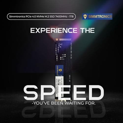Simmtronics 1 TB PCIe 4.0 NVMe M.2 SSD, bis zu 7400 MB/s Lesen, 6000 MB/s Schreiben, DRAM-Cache und 3D-TLC NAND, hohe Ausdauer 800 TBW, kompatibel mit Desktop-, Laptop- und Konsolen Bild 4