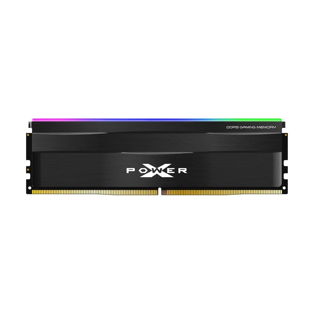 Silicon Power DDR5 16GB Zenith RGB 6000MT/s (PC5-48000) 288-pin CL36 1.35V UDIMM Desktop Memory Module RAM SP016GXLWU60FFSF Schwarz Bild 2