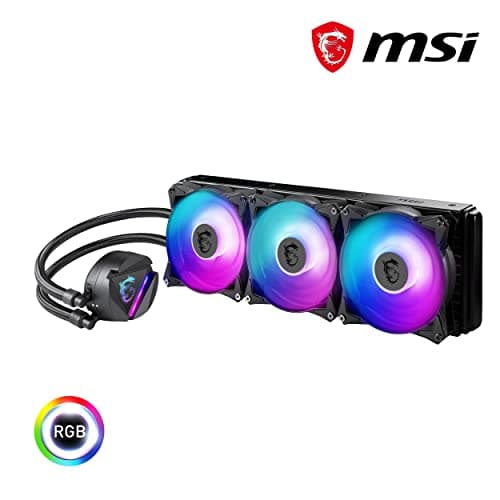 MSI MAG CORELIQUID 360R V2 AIO CPU Wasserkühlung, drehbarer ARGB-Blockkopf, integrierte Kühlerpumpe, Split-Flow Wasserkühlung, verdampfungssichere Schläuche, einfache Montage, AMD & Intel kompatibel Bild 8