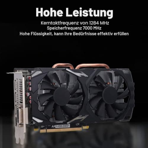 RX580 8 GB GDDR5 256-Bit-Grafikkarte, Hohe Leistung, Effizient und Leise, Kompakt und Tragbar, Hohe Auflösung, Stabil und Langlebig, Mehrere Schnittstellen, für Windows 10 11 (RX580 8GB GDDR5 256BIT) Bild 8