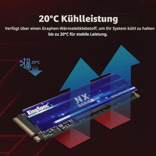 KingSpec NX-2280 512GB SSD NVMe M.2 PCIe 3.0 Gen 3x4 Gaming Solid State Drive, Up to 3500MB/s Read, 3D NAND Flash Internal SSD for Desktop/Laptop Bild 8