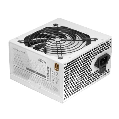 Mars Gaming MPIII650, PC ATX 650W Netzteil, 5 Jahre Garantie, 85% Wirkungsgrad, Digital APFC System, 120mm AI-RPM FDB Lüfter, DC-DC und SMD Technologien, extra Lange Flachkabel, Weiß MPIII650W Bild 5
