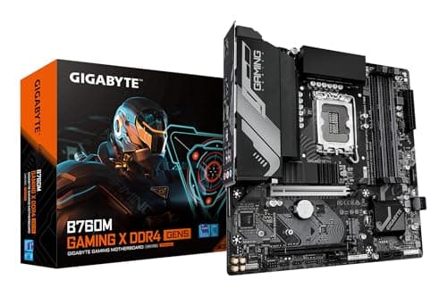 GIGABYTE B760M Gaming X DDR4 GEN5 Mainboard – Unterstützt Intel Core Prozessoren der 14. Generation, 8+1+1 Phasen VRM, bis zu 3200 MHz DDR4, 2 x PCIe 4.0 M.2, 2.5 GbE LAN, USB 3.2 Gen 1