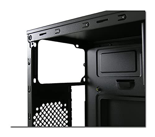LC-POWER LC-2015MB | Micro-ATX Office PC Gehäuse | Mini-ITX kompatibel | 320 mm GPU | 2X USB 3.2 | 5,25" & 3,5" Schächte | Schwarz Bild 7