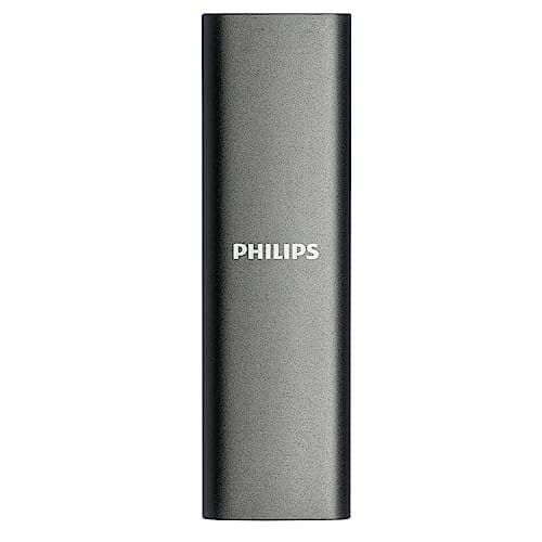 Philips Externe Portable SSD 1 TB - Ultra Slim SATA Ultra Speed USB-C, Lesegeschwindigkeit bis zu 540 MB/s, Aluminium Slim 1 TB Bild 4