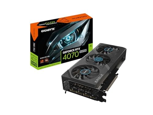 GIGABYTE GeForce RTX 4070 Super Eagle OC 12G Grafikkarte, 3X WINDFORCE Lüfter, 12GB 192-Bit GDDR6X, GV-N407SEAGLE OC-12GD Grafikkarte
