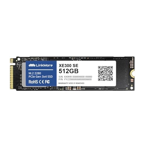 LinkMore XE300 SE 512 GB PCIe Gen3x4 NVMe M.2 2280 Internes Solid State Drive, Lesen bis zu 2100 MB/s, Schreiben bis zu 1600 MB/s, für Latop und PC 512GB Gen 3X4 (XE300SE) Bild 2