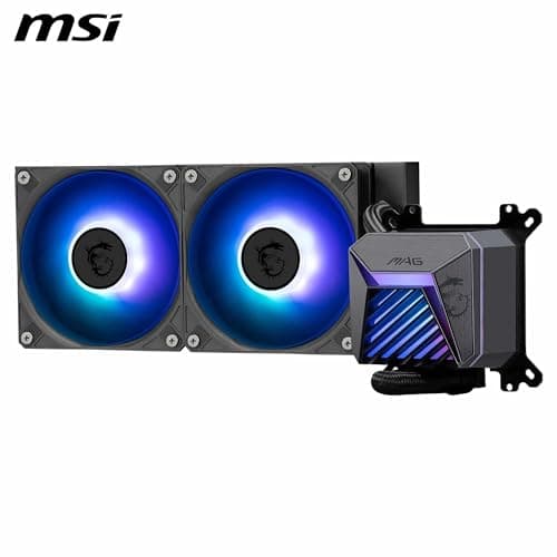 MSI MAG CORELIQUID A15 240 AIO CPU Liquid Cooler - Kupfersockel mit voller Abdeckung, verbessertes Wasserkanaldesign, ARGB GEN2, CycloBlade 9 Lüfter, Split-Flow Radiator, Lüfter mit Rifle-Lager Bild 4