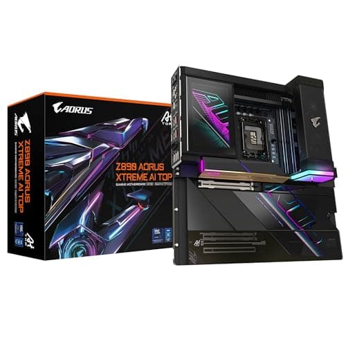 GIGABYTE Z890 AORUS Xtreme AI TOP Motherboard - Unterstützt Intel Core Ultra (Serie 2) CPUs, 22+1+2 Phasen VRM, bis zu 9500MHz DDR5 (OC), PCIe 5.0 M.2, Wi-Fi 7, Thunderbolt 5