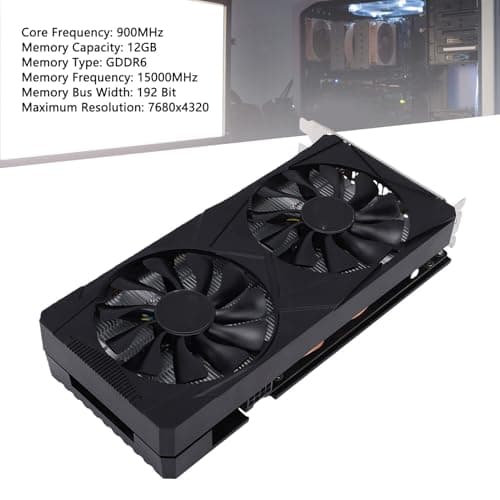 PUSOKEI RTX 3060 12 GB Gaming-Grafikkarte, Dual-Fan-Kühlung, GDDR6-Grafikkarte mit HDMI und DisplayPort, Plug-and-Play für Computer-PC-Gaming Bild 4