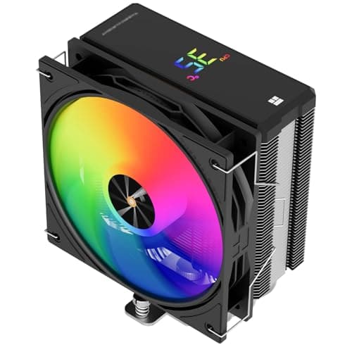 TR-Thermalright Assassin X 120 Digital ARGB Schwarzer CPU-Kühler, 4x6mm Wärmerohre,120mm ARGB-Lüfter-2000U/min, Digital Display Board Top Cover, für AM5/AM4, Intel lga1851/1700, Schwarz