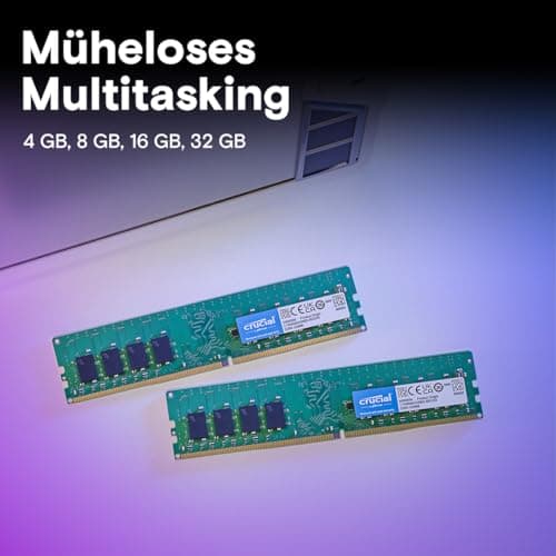 Crucial DDR4 RAM 32GB 3200MHz CL22, PC Computer Arbeitsspeicher, (auch 2933MHz / 2666MHz) - CT32G4SFD832A 3200MHz 32GB Bild 8
