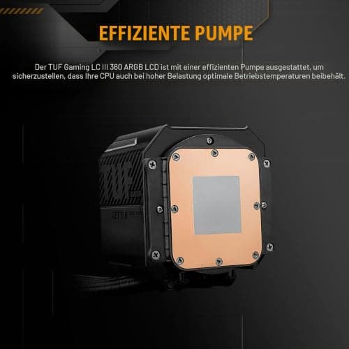 ASUS TUF Gaming LC III 360 ARGB All-in-One-Flüssig-CPU Wasserkühlung (Drei vorinstallierte Lüfter, 2,8 IPS-LCD für GIF-Dateien und MP4 Bild 7
