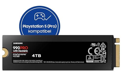 Samsung 990 PRO Heatsink NVMe M.2 SSD mit Kühlkörper, 4 TB, PCIe 4.0, 7.450 MB/s Lesen, 6.900 MB/s Schreiben, Interne SSD mit RGB für PC-/Konsolen-Gaming und Videobearbeitung, MZ-V9P4T0CW Bild 4