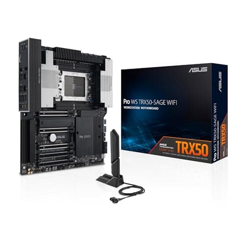 ASUS PRO WS TRX50-SAGE WiFi Workstation Mainboard Sockel AMD sTR5 (Threadripper Pro 7000 WX, CEB Formfaktor, PCIe 5.0 x 15, PCIe 5.0 M.2, 10Gb + 2Gb LAN, Multi-GPU Support) SAGE WIFI Pro TRX50 Bild 2