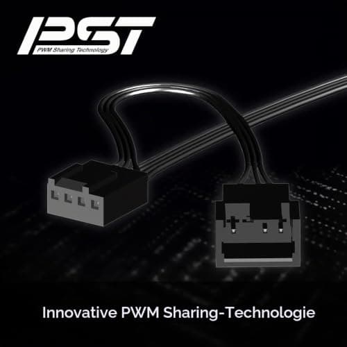 ARCTIC BioniX F140-140 mm Gaming Gehäuse-Lüfter mit PWM PST, Case Fan mit PST-Anschluss (PWM Sharing Technology), Reguliert RPM synchron, 200-1800 U/min. - Grau Bild 6