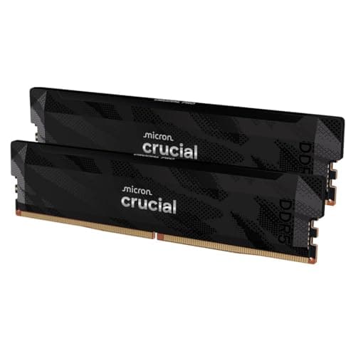 Crucial Pro DDR5 RAM 32GB Kit (2x16GB) 6400MHz CL32, Gaming PC Arbeitsspeicher, Intel XMP 3.0 / AMD Expo, Schwarz - CP2K16G64C32U5B Bild 2