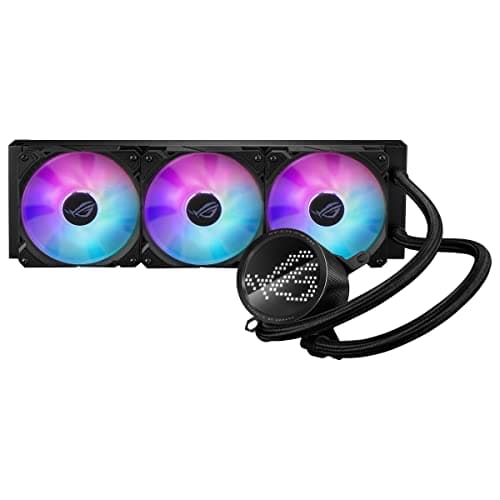 ASUS ROG Ryuo III 360 RGB All-in-One-Flüssig-CPU-Kühler (3x adressierbare 120 mm Radiatorlüfter, Anime Matrix-LED-Anzeige, kompatibel mit Intel LGA 1700, 115x, 1200 & AM4, AM5-Sockel)