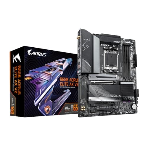 GIGABYTE B650 AORUS Elite AX V2 Mainboard - AMD Ryzen 9000er-Serie, 12+2+2 Phasen VRM, bis zu 8000 MHz DDR5 (OC), 1xPCIe 5.0 + 2xPCIe 4.0 M.2, 2,5 GbE LAN, WiFi 6E, USB 3.2 Gen 2