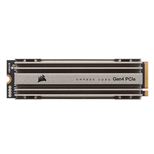 Corsair MP600 CORE 2TB M.2 NVMe PCIe x4 Gen4 SSD (Lesegeschwindigkeitenvon bis zu 4.950 MB/s sowie sequenziellen Schreibgeschwindigkeiten bis 3.700 MB/s, Hochgeschwindigkeitsschnittstelle) Aluminium